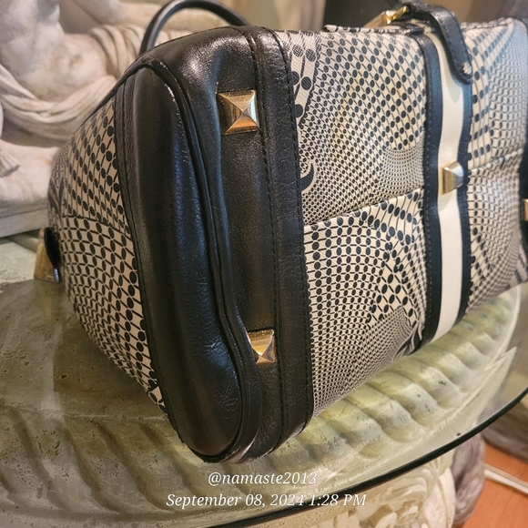 L.A.M.B. Gwen Stefani Samburu Speedy Satchel Leather Canvas Designer Celeb #33 - Picture 12 of 17